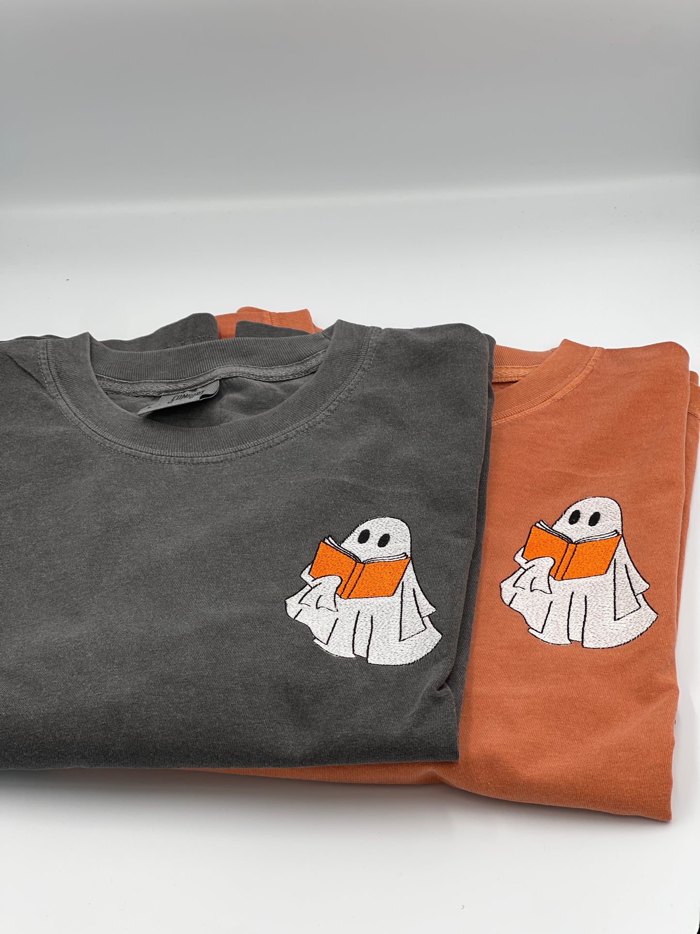 Embroidery Ghost Reading Shirt