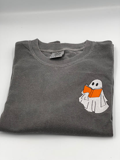 Embroidery Ghost  Reading Shirt